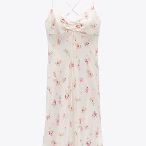 midi zara silk dress